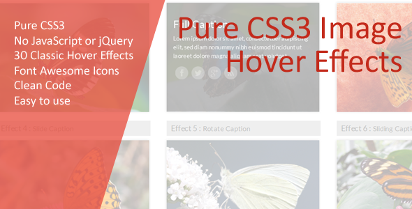 Pure CSS3 Image Hover Effects