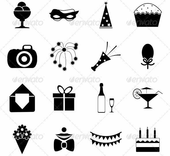 Birthday-Party-Celebrate-Isolated-Silhouette-Icons