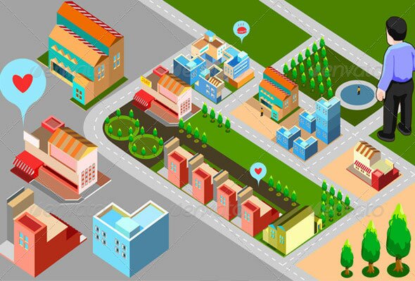 Isometric-Building-Set-Map-Template