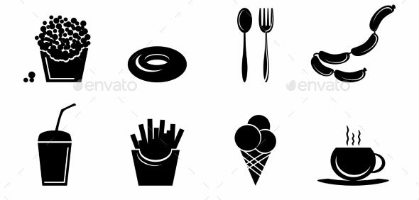 black-Fast-Food-Icons
