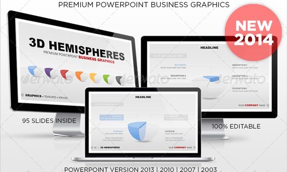 3D Hemispheres powerpoint Business Graphics