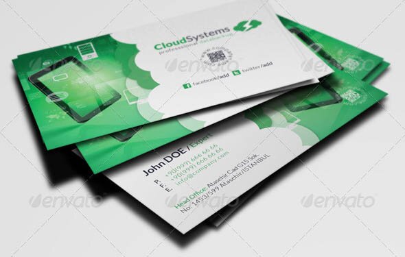 Cloud Systems Business Card Template