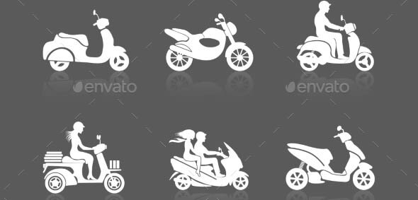 Scooter Icons Set