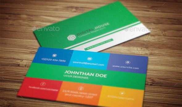 nice Colorful Business Card