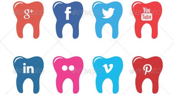 12 Dental Clinic Social Icons