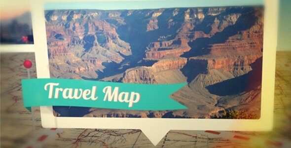 After Effects Travel Map
