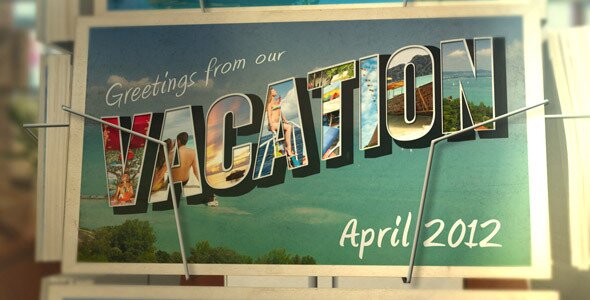 After effects Postcard Vacation
