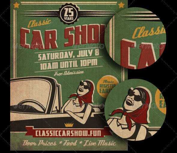 Classic Car Show Event Poster