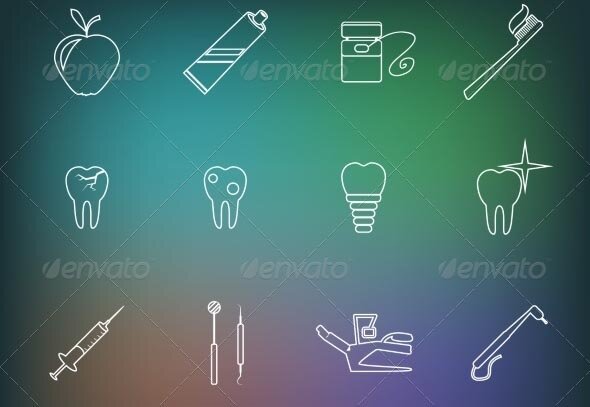 Dental Icons Outline