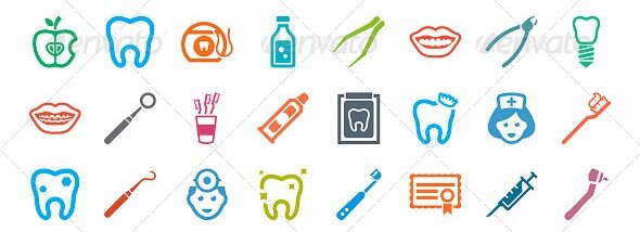 Dental Icons vector