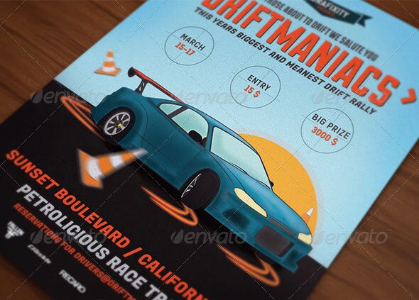 DriftManiacs Car Poster
