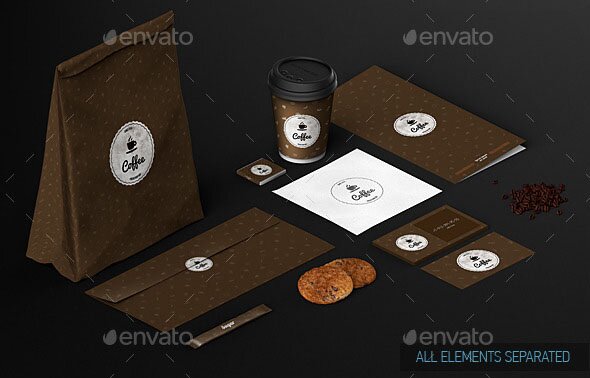 Cafe Branding Identity Coffee cup Mock-Up