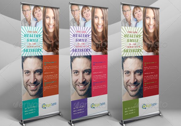 Dental Clinic Rollup Banner Template