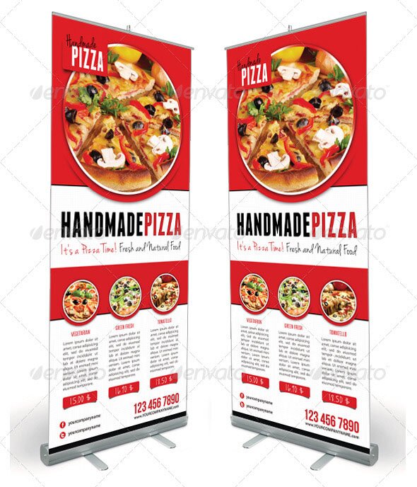 Food And Pizza Menu Banner Template 01
