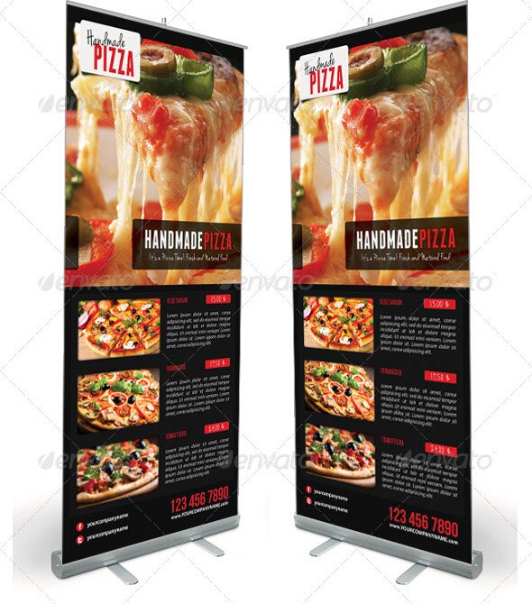Food And Pizza Menu Banner Template 02