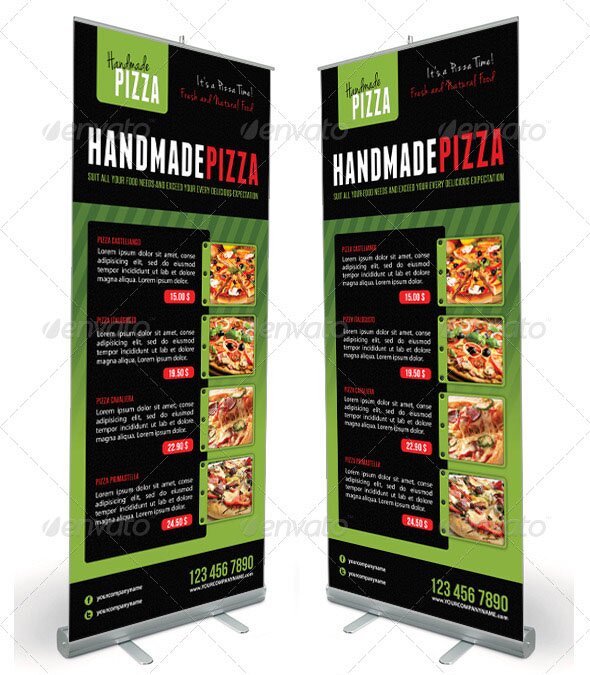 Food And Pizza Menu Banner Template 06