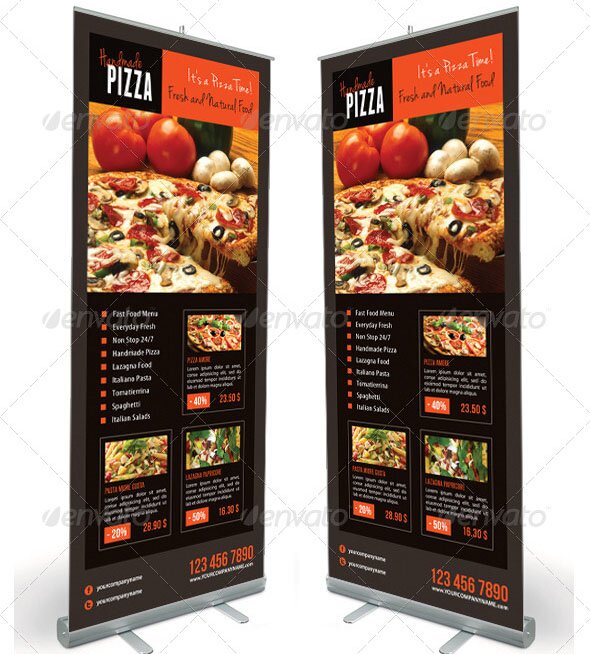 Food And Pizza Menu Banner Template 07