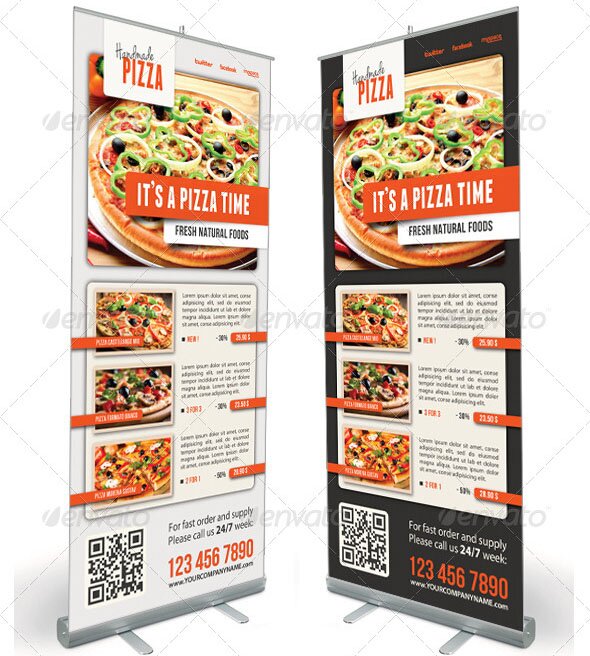 Food And Pizza Menu Banner Template 08