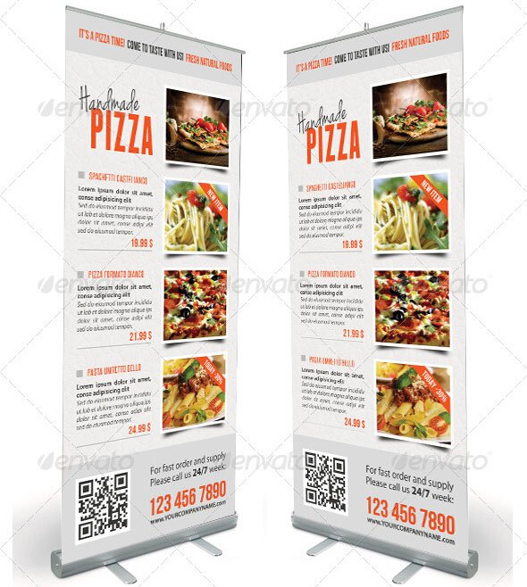 Food And Pizza Menu Banner Template 09