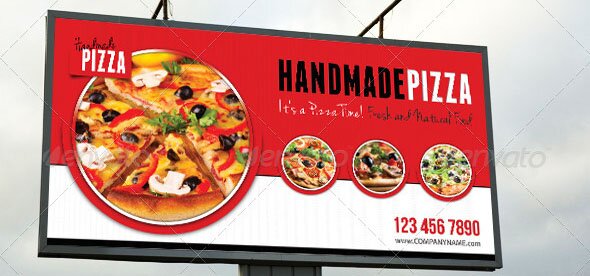 Food And Pizza Outdoor Banner 01