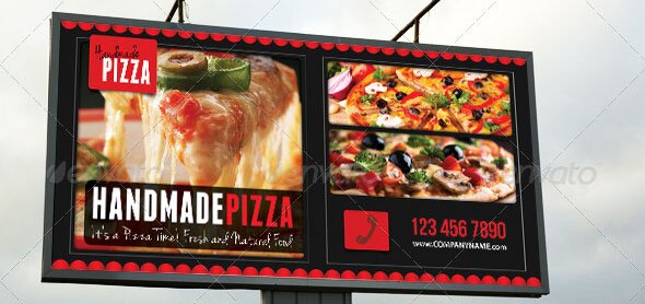 Food And Pizza Outdoor Banner 02