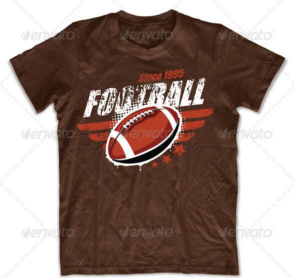 Grunge football T-shirt design