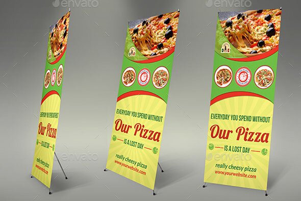 Pizza Restaurant Signage Banner Template