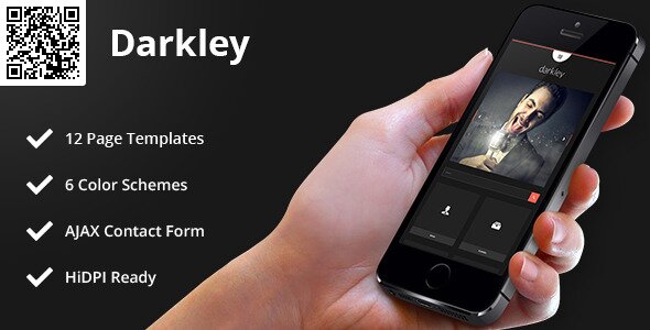 Darkley Mobile HTML CSS Portfolio Template