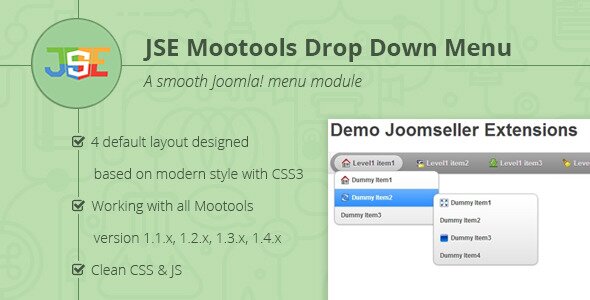 JSE Dropdown Menu for Joomla