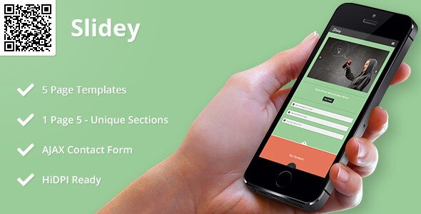 Slidey Mobile HTML CSS Portfolio Template