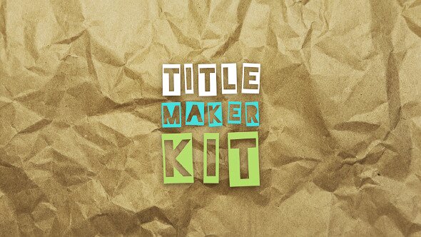 Cartoon Title Maker Kit Hand-Drawn And Stop-Motion