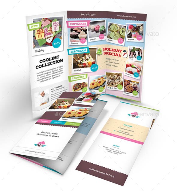 Cupcake Shop Trifold Brochure