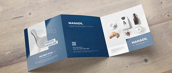 Manadil Square Trifold Brochure Template