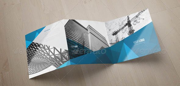 Square Abstract Architecture Trifold