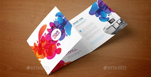 Square Colorful Abstract Trifold