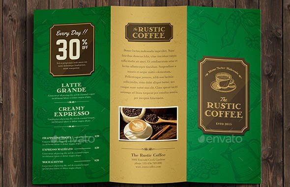 Tri Fold Coffee Brochure
