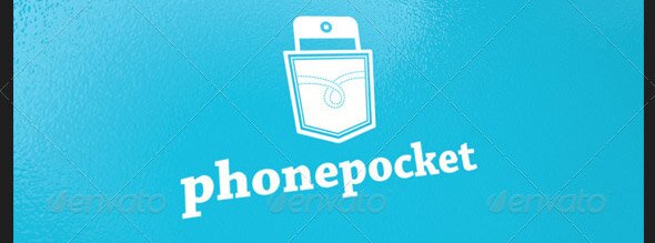 Phone Pocket Logo Template