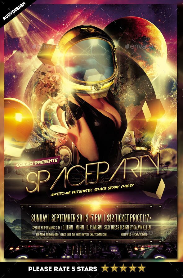 space-party-flyer