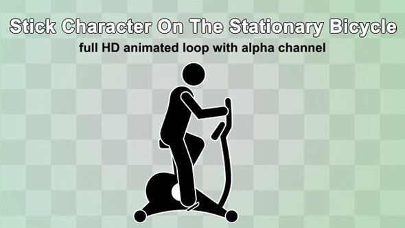 stick-character-on-the-stationary-bicycle