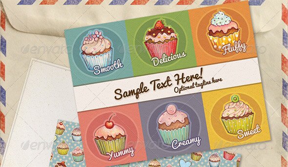 vintage-cupcakes-postcard-set