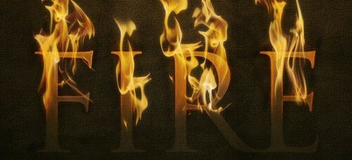 Dramatic Text on Fire Effect