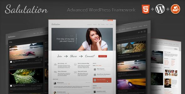 salutation wp buddypress 11 Premium BuddyPress WordPress Themes