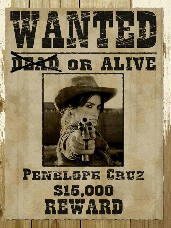 Wanted Penelope Cruz by slevin28 9 Free & Premium Wanted Poster Templates (PSD)