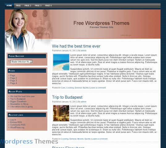 blader infection wp 12 Free & Premium Dental and Medical WordPess Themes