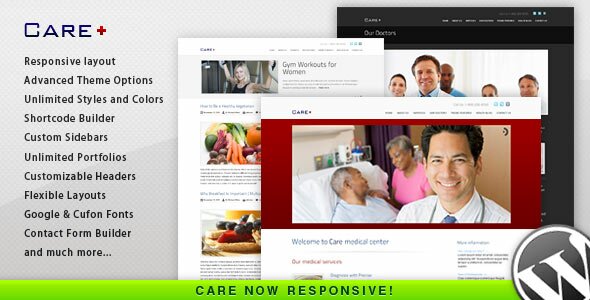 care promo 12 Free & Premium Dental and Medical WordPess Themes