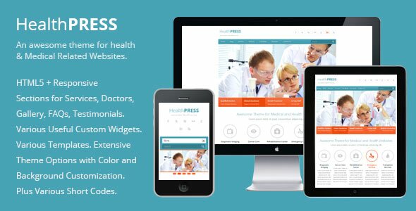 healthpress health 12 Free & Premium Dental and Medical WordPess Themes
