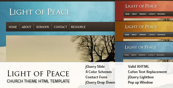 light of peace 18 Best Church Website Templates
