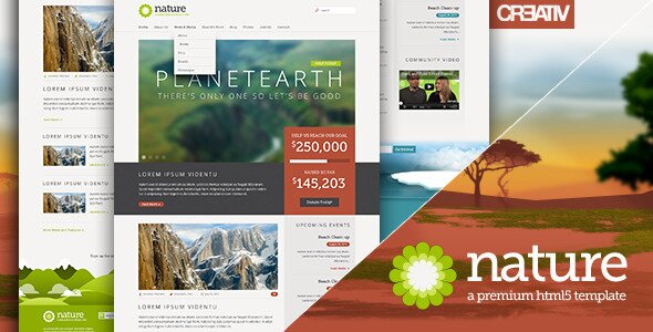 nature responsive html5 18 Best Church Website Templates