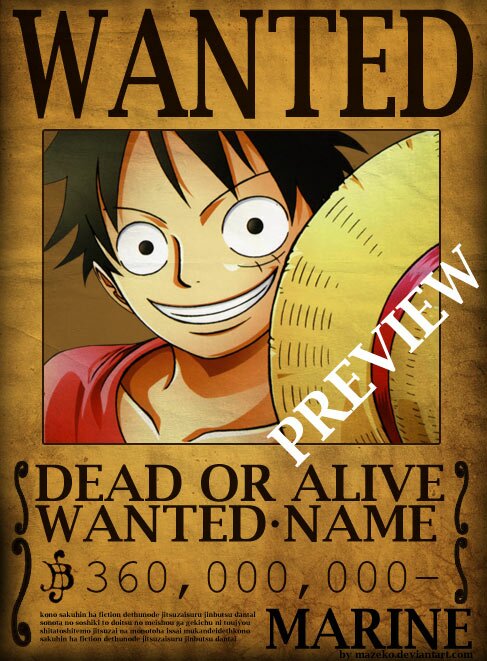 one_piece_wanted_poster_psd_by_mazeko-d5dwhgd