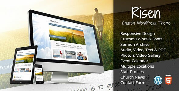 risen church 18 Best Church Website Templates